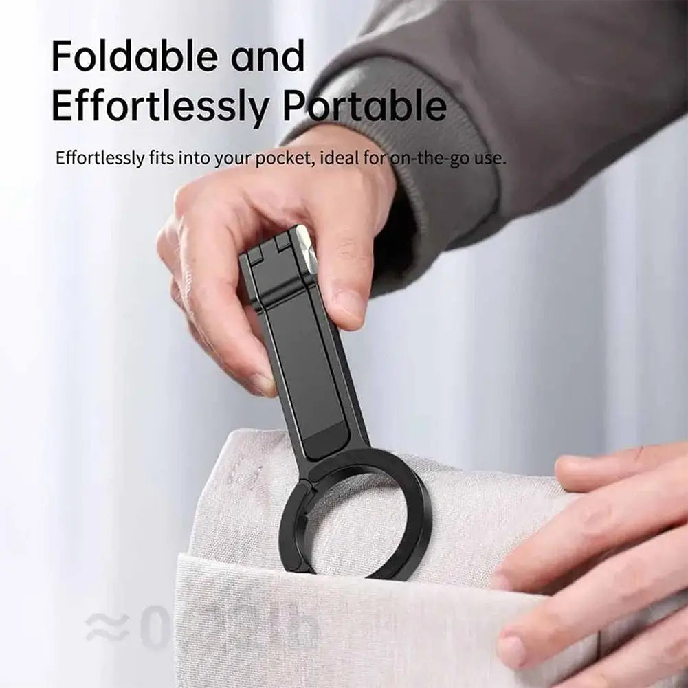 Alloy Phone Tripod Carabiner-Mounted for Iphone Portable Dual-Sided Magnetic Tripod Desk Mount Phone Handle Holder Vlog Video